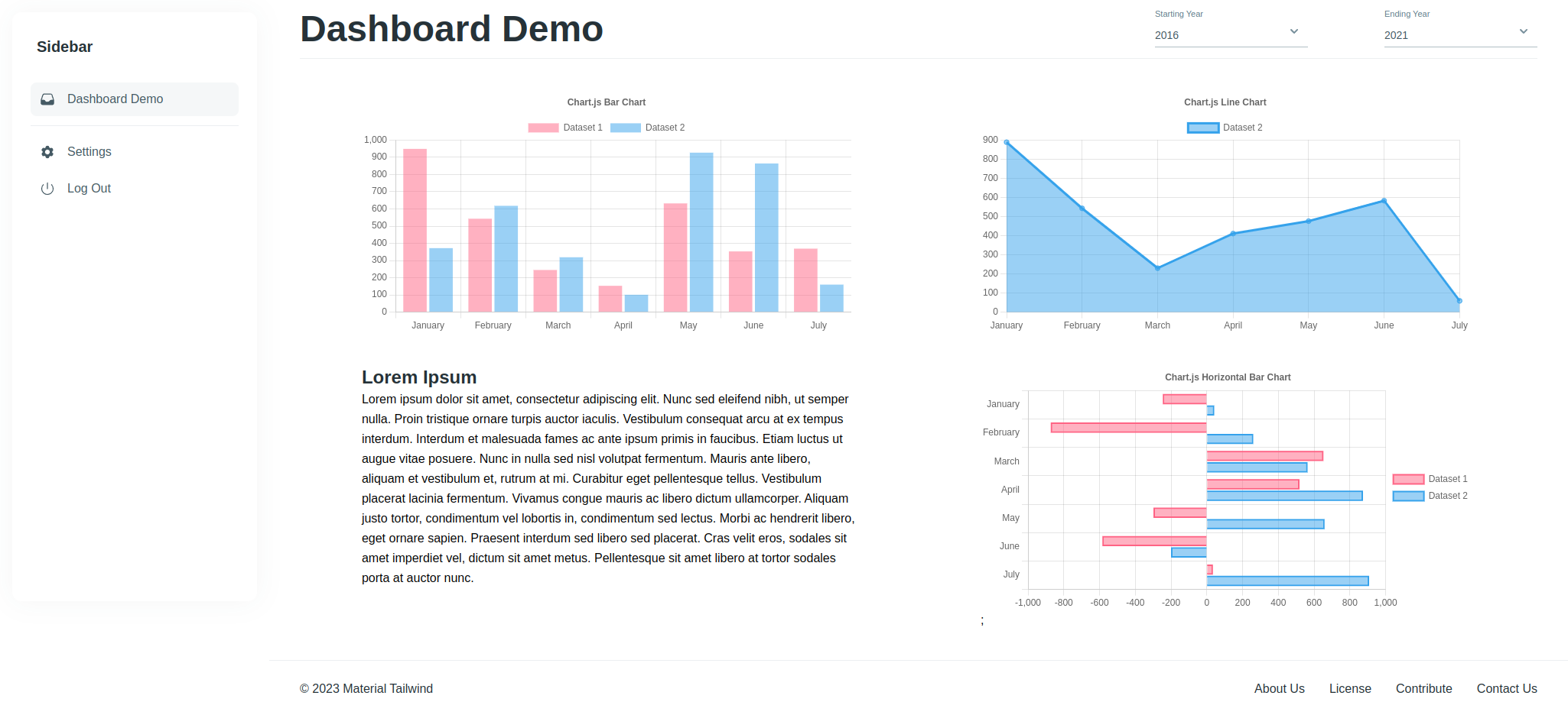 Random dashboard